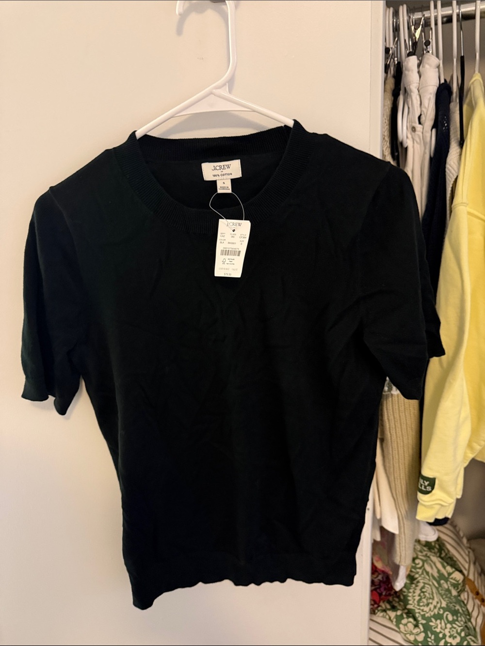 J. Crew Black Short-Sleeve Crewneck Tee